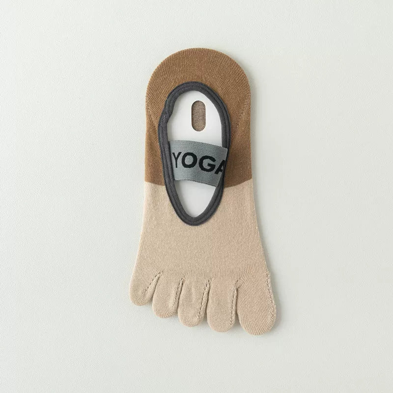 Porlsdn | Women’s Open-Heel Split-Toe Yoga Socks for Indoor Practice