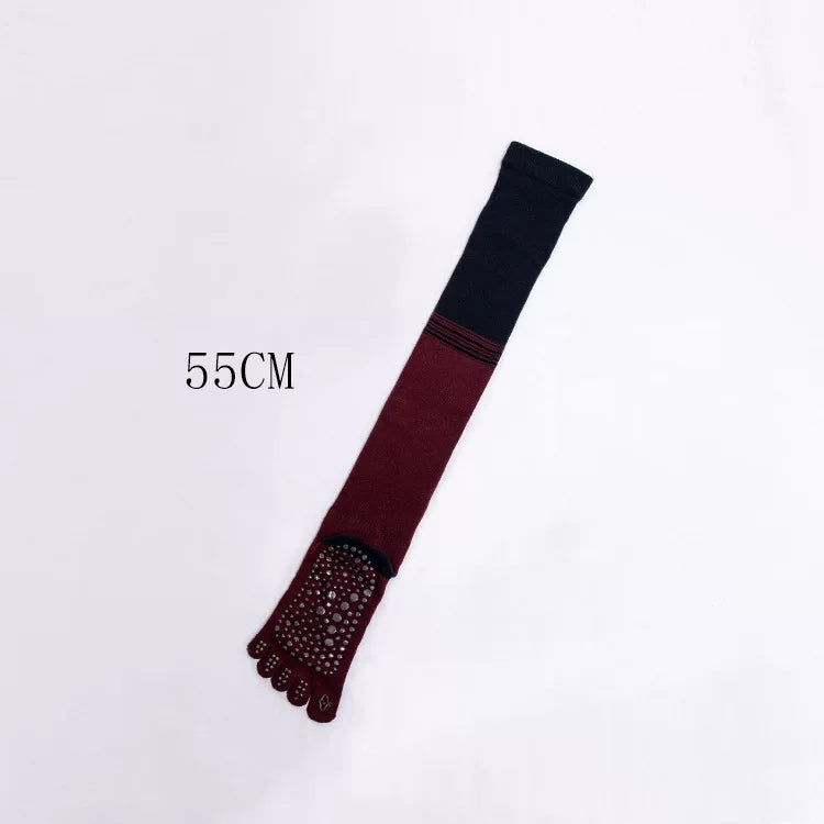 Porlsdn | Women’s Five-Finger Knee-Length Yoga Socks for Indoor Practice