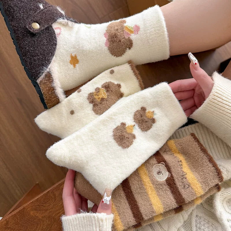 Porlsdn | Women’s Plush Velvet Home Socks for Fall & Winter