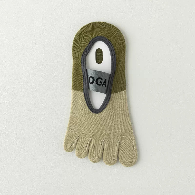 Porlsdn | Women’s Open-Heel Split-Toe Yoga Socks for Indoor Practice