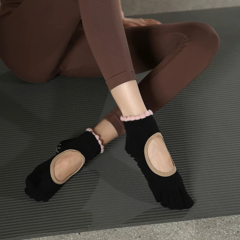 Porlsdn | Women’s Split-Toe Five-Toe Yoga Socks for Pilates and Studio Practice