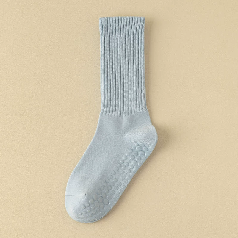 Porlsdn | Solid Color Yoga Mid-Calf Socks – Lightweight Non-Slip Pilates Fitness Socks for Women