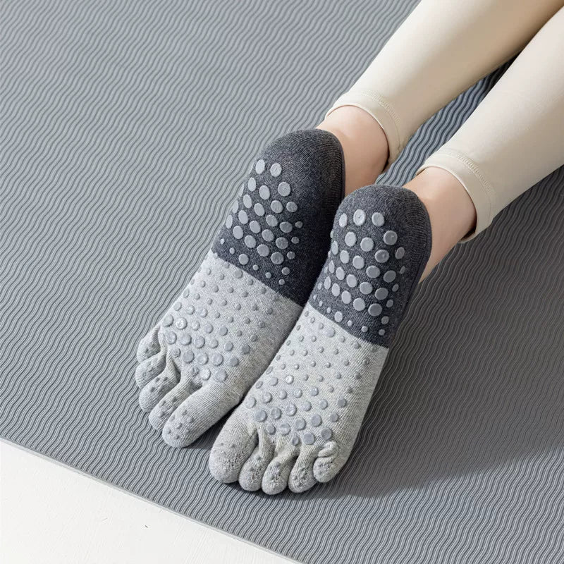 Porlsdn | Women’s Open-Heel Split-Toe Yoga Socks for Indoor Practice
