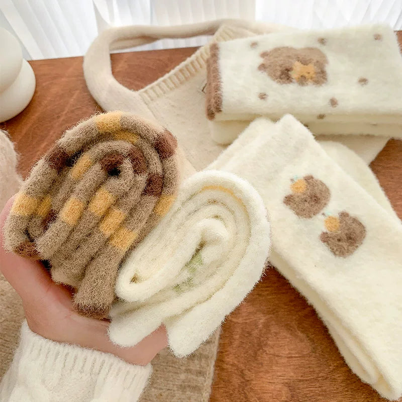 Porlsdn | Women’s Plush Velvet Home Socks for Fall & Winter