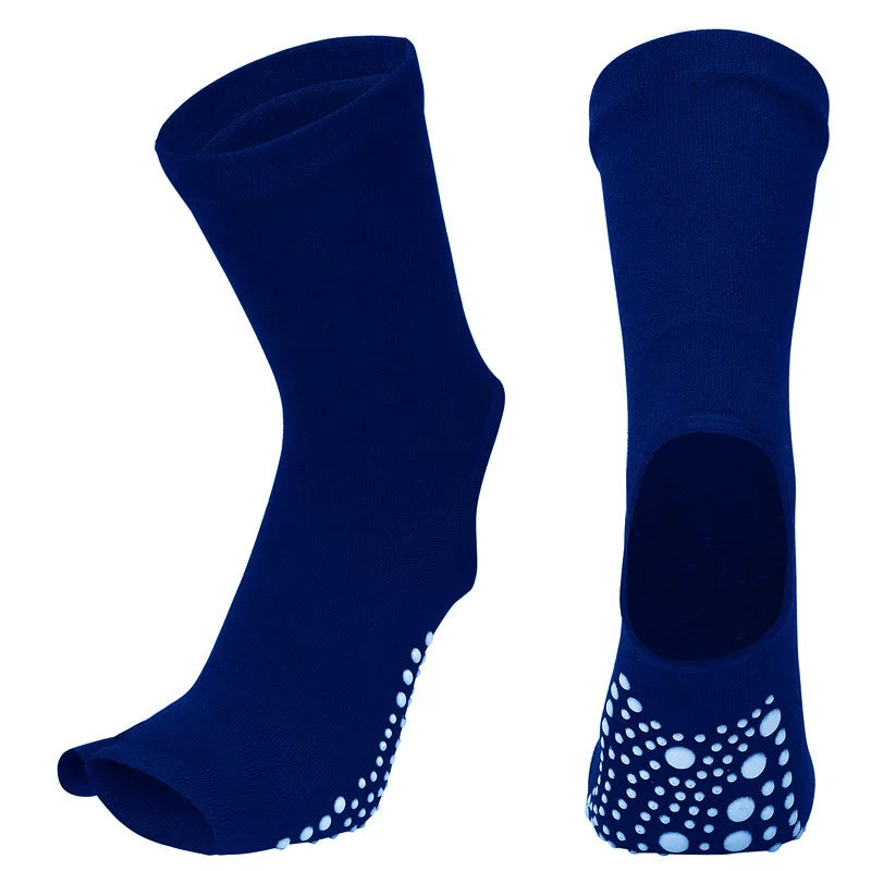 Porlsdn | Mid-Calf Five-Toe Yoga Socks with Heel Structure for Indoor Practice