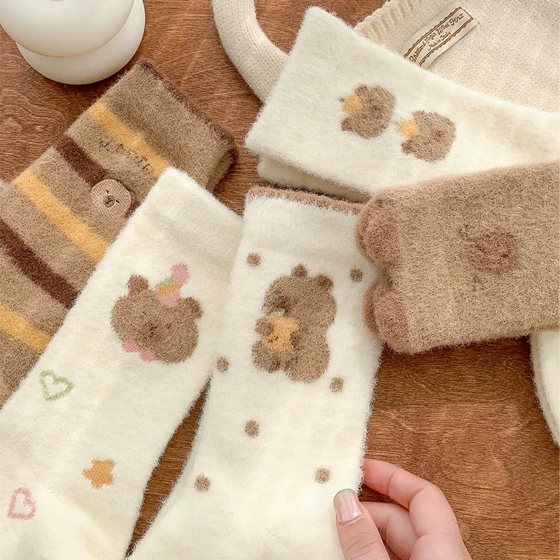 Porlsdn | Women’s Plush Velvet Home Socks for Fall & Winter