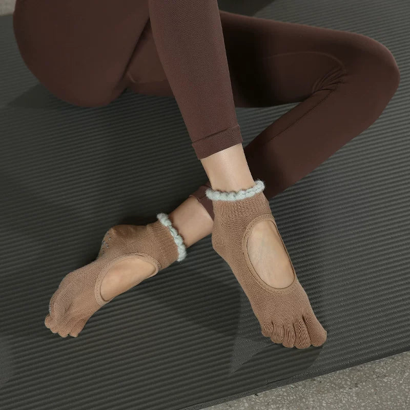 Porlsdn | Women’s Split-Toe Five-Toe Yoga Socks for Pilates and Studio Practice