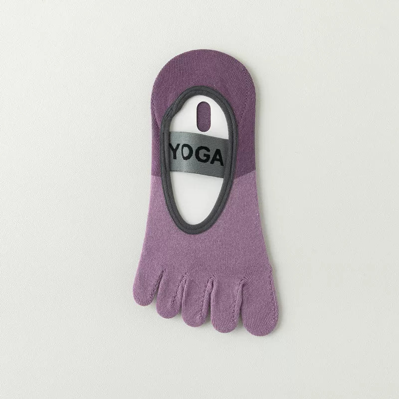 Porlsdn | Women’s Open-Heel Split-Toe Yoga Socks for Indoor Practice